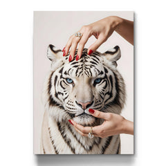 Blue-Eyed Exotic White Tiger
