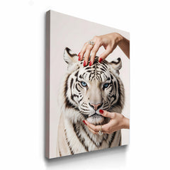 Blue-Eyed Exotic White Tiger