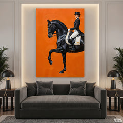 Dressage Elegance on Bold Orange