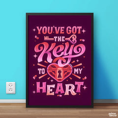 You've Got The Keys To Heart | Fashion Poster Wall Art
