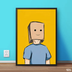 Man With Paper Bag On Its Head | Fashion Poster Wall Art