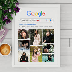 My Favourite Person Google Search Style with Pictures (Single Panel) | Customised Wall Art
