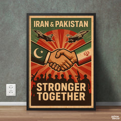 Iran & Pakistan Stronger Together | Iran War 2025 | Army Poster Wall Art
