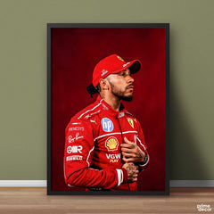 Lewis Hamilton Side View Portrait | Poster Wall Art
