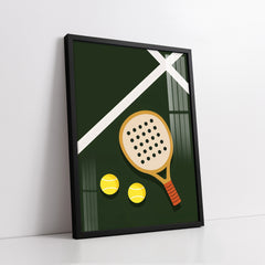 Padel Tennis Minimalist Court | Sports Poster Wall Art