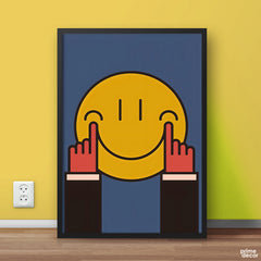 Forced To Smile | Funny Poster Wall Art