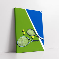 Modern Tennis Court Illustration | Minimalist Sports Poster Wall Art