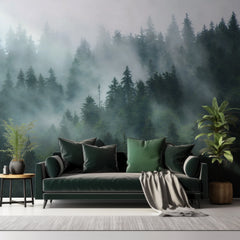 The Misty Forest | Nature Wallpaper Mural