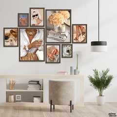 Women Fashion Beauty Aesthetic Artwork (8 Panel) Fashion Wall Art
