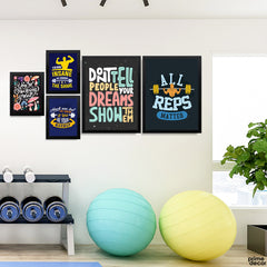 Don't Tell People Your Dreams Show Them (5 Panel) Motivational Wall Art