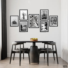 Aesthetic Black & White Wall Art Collection (7 Panel) Vintage Wall Art