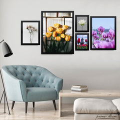 Beautiful Seasonal Flowers (5 Panel) Floral Wall Art