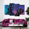 John Wick & The Dog With Purple Effect (4 Panel) Movie Wall Art - Prime Décor