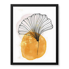 Black & Gold Line Flowers | Abstract Floral Artwork #007 - Prime Décor
