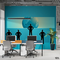 Importance Of Teamwork Illustration | Office Wallpaper Mural - Prime Décor