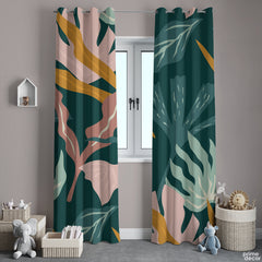 Colorful Tropical Leaves Pattern | Nordic Curtains #112 - Prime Décor
