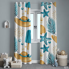 Hand Drawn Watercolor Beach Edition | Nursery Curtains #115 - Prime Décor