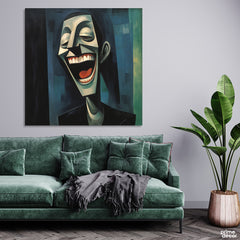 Abstract Funny Man Face Art Design (Single Panel) Fashion Wall Art