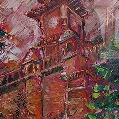 The Clock Tower of Punjab University | Handmade Painting - Prime Décor