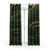 Emerald Green & Golden Fluid Marble | Abstract Curtains #137 - Prime Décor