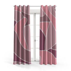 Pink Tone Geometric Pattern | Abstract Curtains #138 - Prime Décor