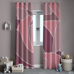 Pink Tone Geometric Pattern | Abstract Curtains #138 - Prime Décor