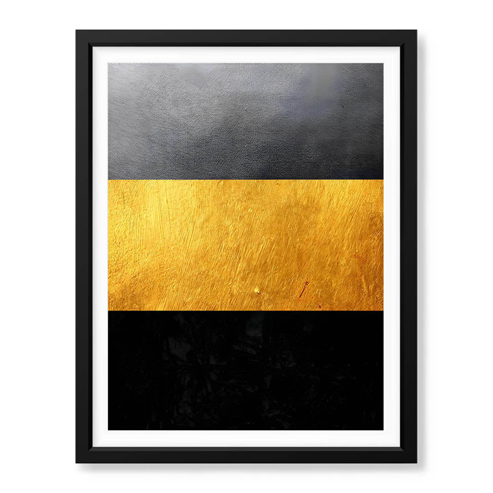 Black Gold & Grey Abstract Design | Abstract Office Artwork #00138 - Prime Décor