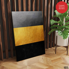 Black Gold & Grey Abstract Design | Abstract Office Artwork #00138 - Prime Décor