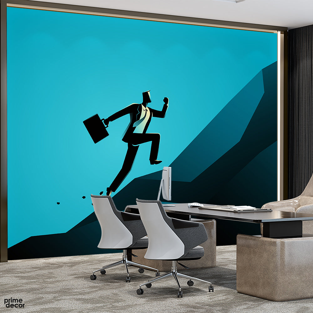 Heading Towards The Goal Motivational Wall Art | Office Wallpaper Mural - Prime Décor