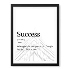 Success Motivational Quote Over White Background | Abstract Motivational Artwork #00140 - Prime Décor