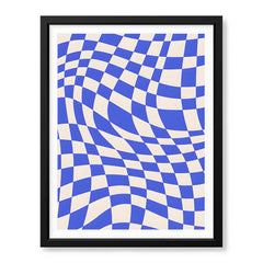 Tealish Blue Abstract Design Over Beige Background | Abstract Office Artwork #00143 - Prime Décor
