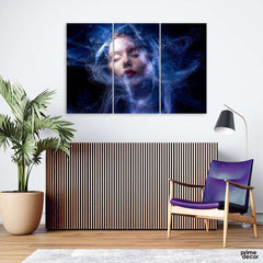 Abstract Woman in Splashes (3 Panel) Abstract Wall Art - Prime Décor