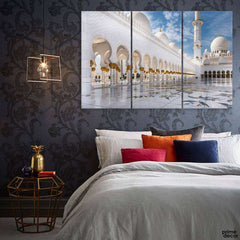 Abu Dhabi Palace (3 Panel) | Places Wall Art - Prime Décor