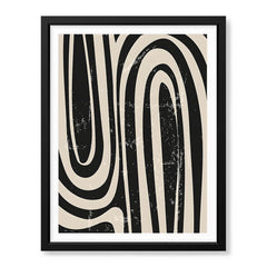 Black & White Zebra Style Abstract Design | Abstract Office Artwork #00160 - Prime Décor