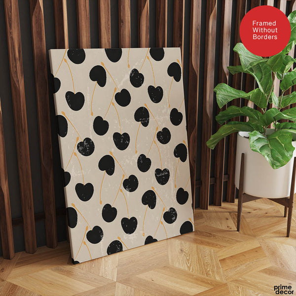 Black & Gold Abstract Design Over Beige Background | Abstract Office Artwork #00161 - Prime Décor