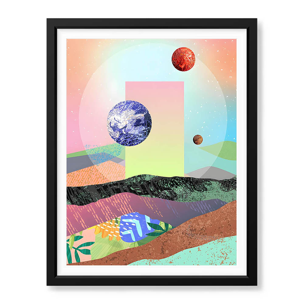 Beautiful Space Art Design With Colorful Abstract Background | Abstract Space Artwork #00165 - Prime Décor