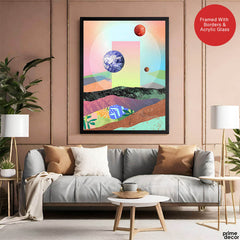Beautiful Space Art Design With Colorful Abstract Background | Abstract Space Artwork #00165 - Prime Décor