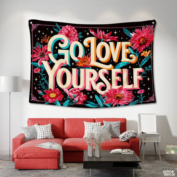 Go Love Yourself | Motivational Tapestry - Prime Décor
