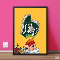 Aesthetic Artwork Of Air Jordan Shoes | Fashion Poster Wall Art