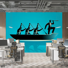 Leader Leading The Team Towards Success | Office Wallpaper Mural