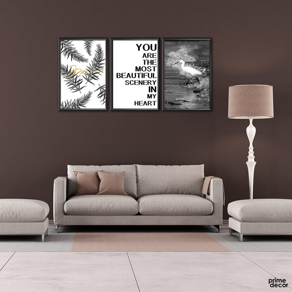 Most Beautiful Scenery in my Heart (3 Panel) Nordic Wall Art - Prime Décor