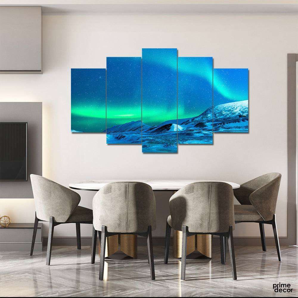 Best Spots for Viewing the Northern Lights (5 Panel) Nature Wall Art - Prime Décor