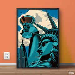Statue Of Liberty Abstract Art | Nature Poster Wall Art