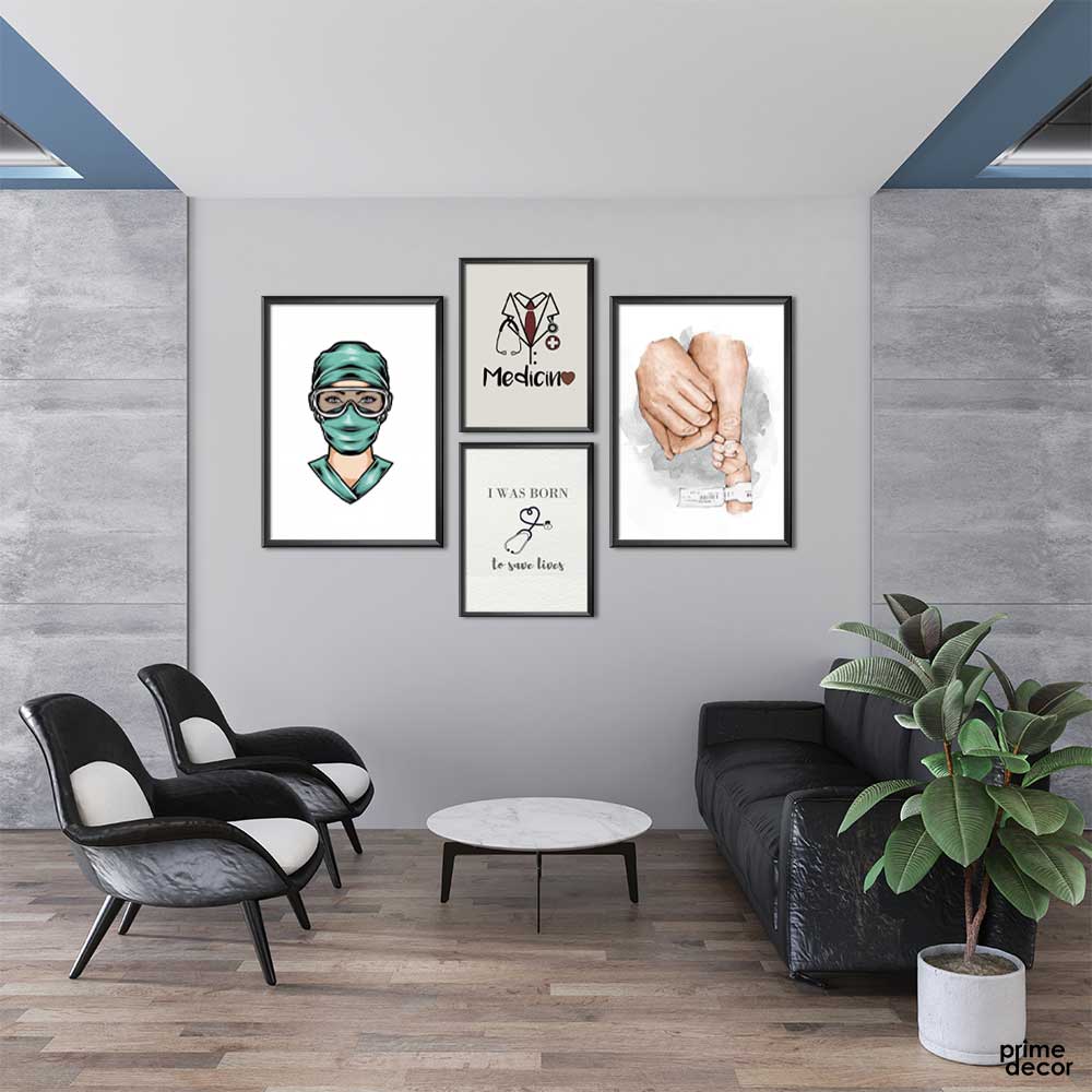 Aesthetic Medical Art (4 Panel) Medical Wall Art - Prime Décor