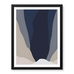 Blue & Grey Abstract Design Over Colorful Background | Abstract Office Artwork #00187 - Prime Décor