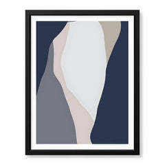 Blue & Grey Abstract Design Over Colorful Background | Abstract Office Artwork #00188 - Prime Décor