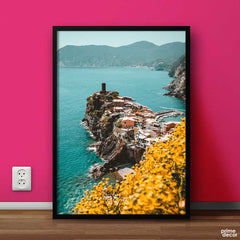 Sunset With Rocky Land| Poster Wall Art