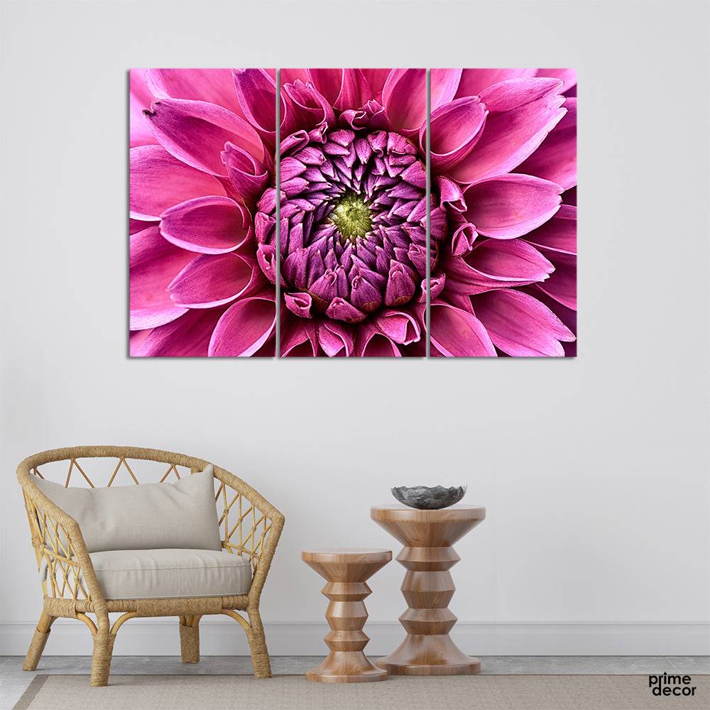 Blooming Purple Petals (3 Panel) Floral Wall Art - Prime Décor