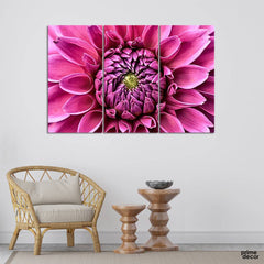 Blooming Purple Petals (3 Panel) Floral Wall Art - Prime Décor