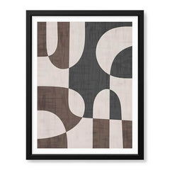 Black & Grey Abtract Design Over White Background | Abstract Office Artwork #00195